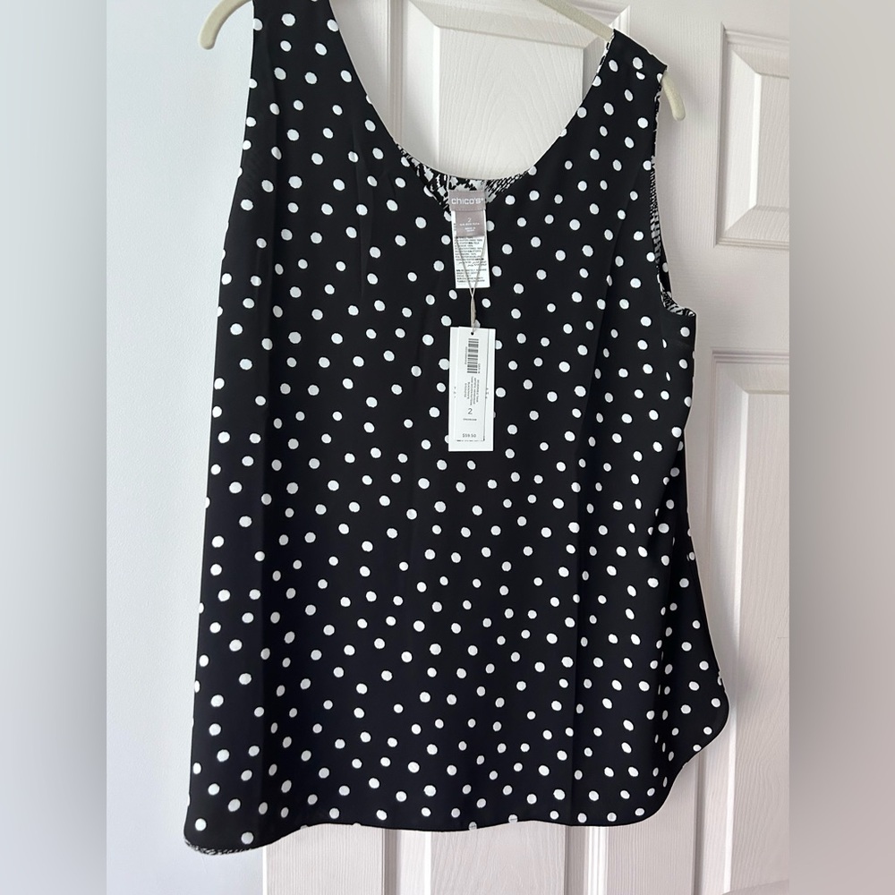 Chicos size 2 reversible tank